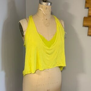 Jersey and ciffon crop flutter tank